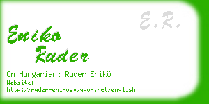 eniko ruder business card